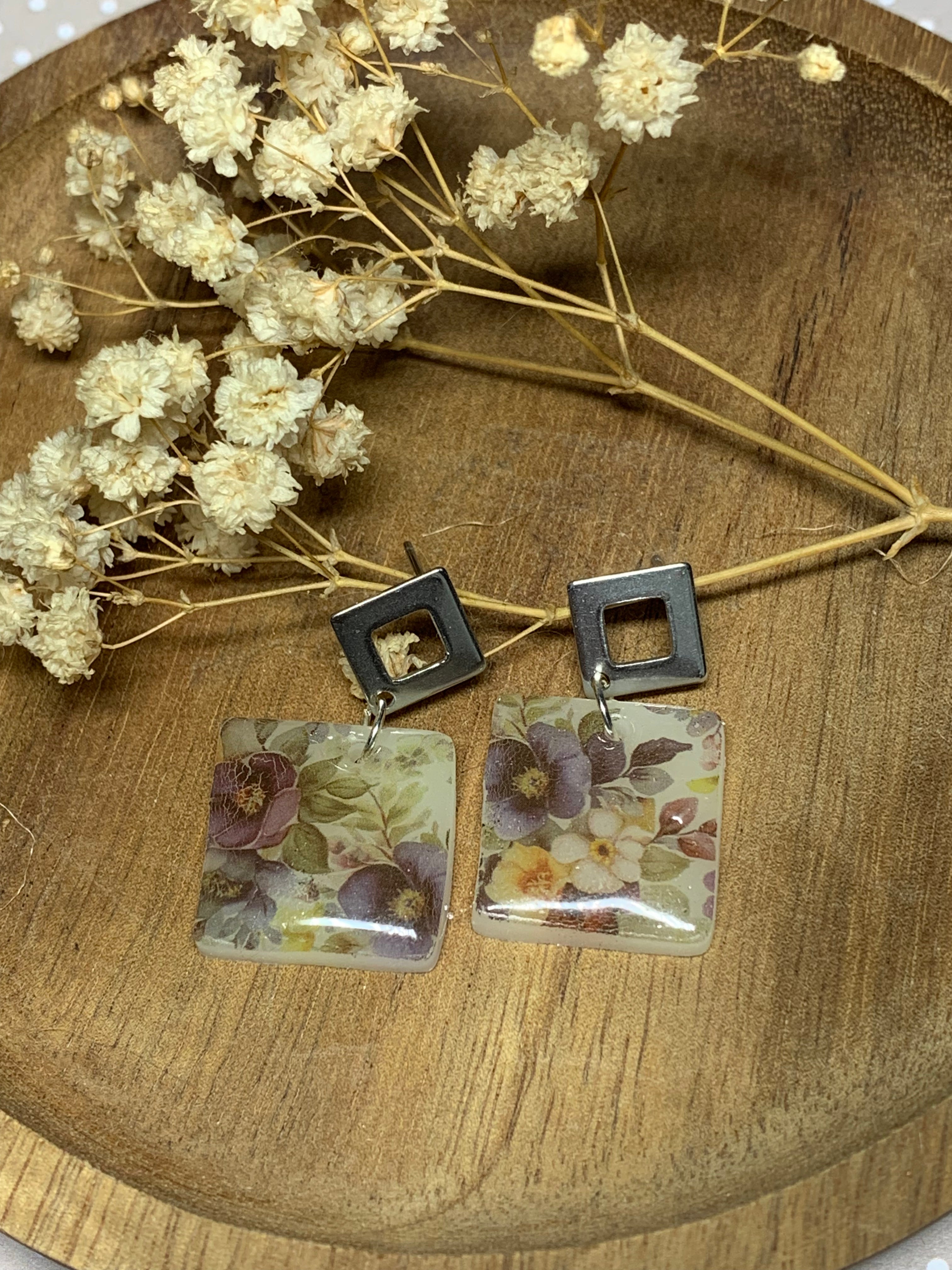 Bouquet d'Octobre - Dormeuses Carrées