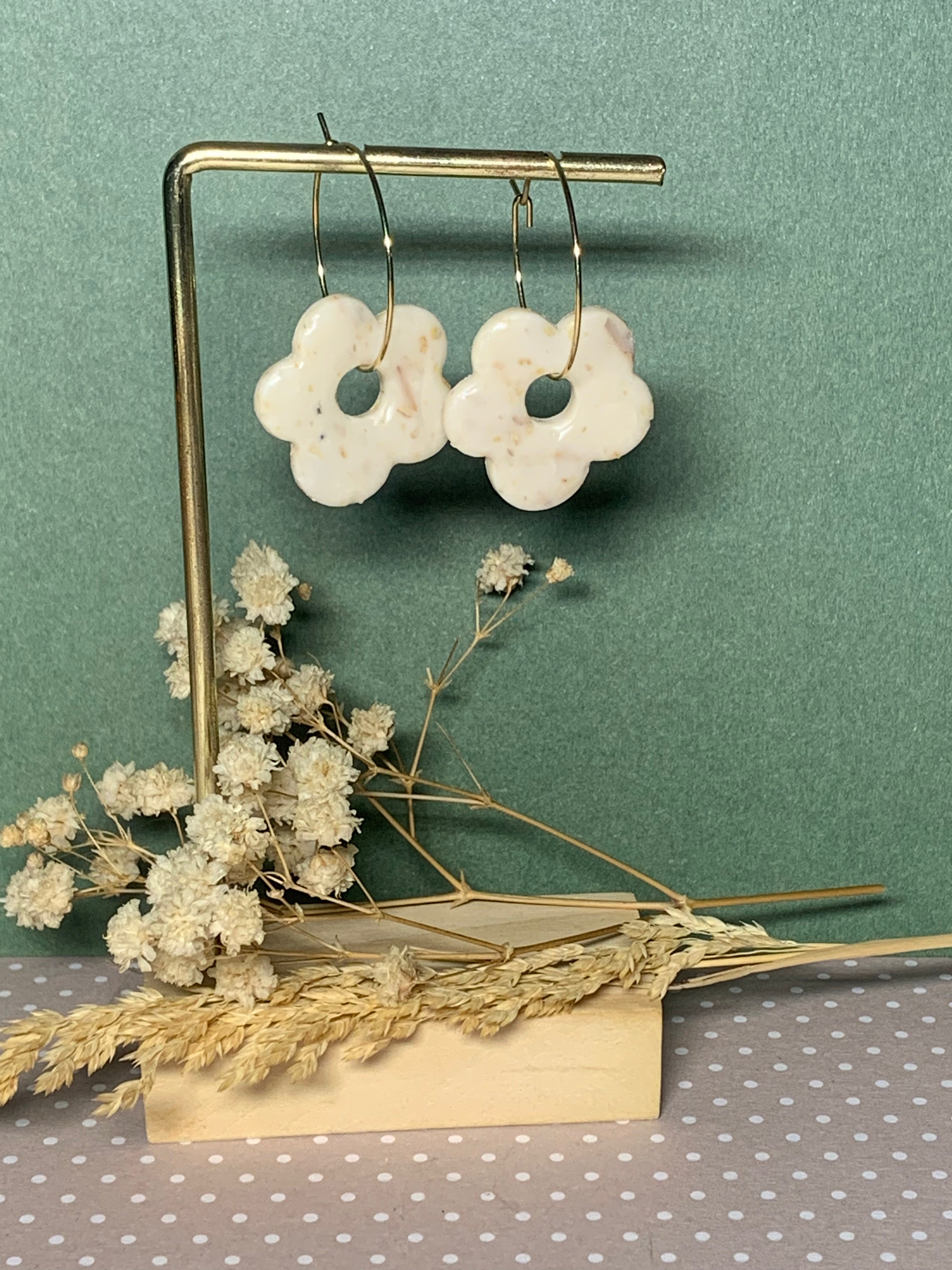 Un Dimanche à la Campagne - Créoles Fines Marguerite Brin végétal