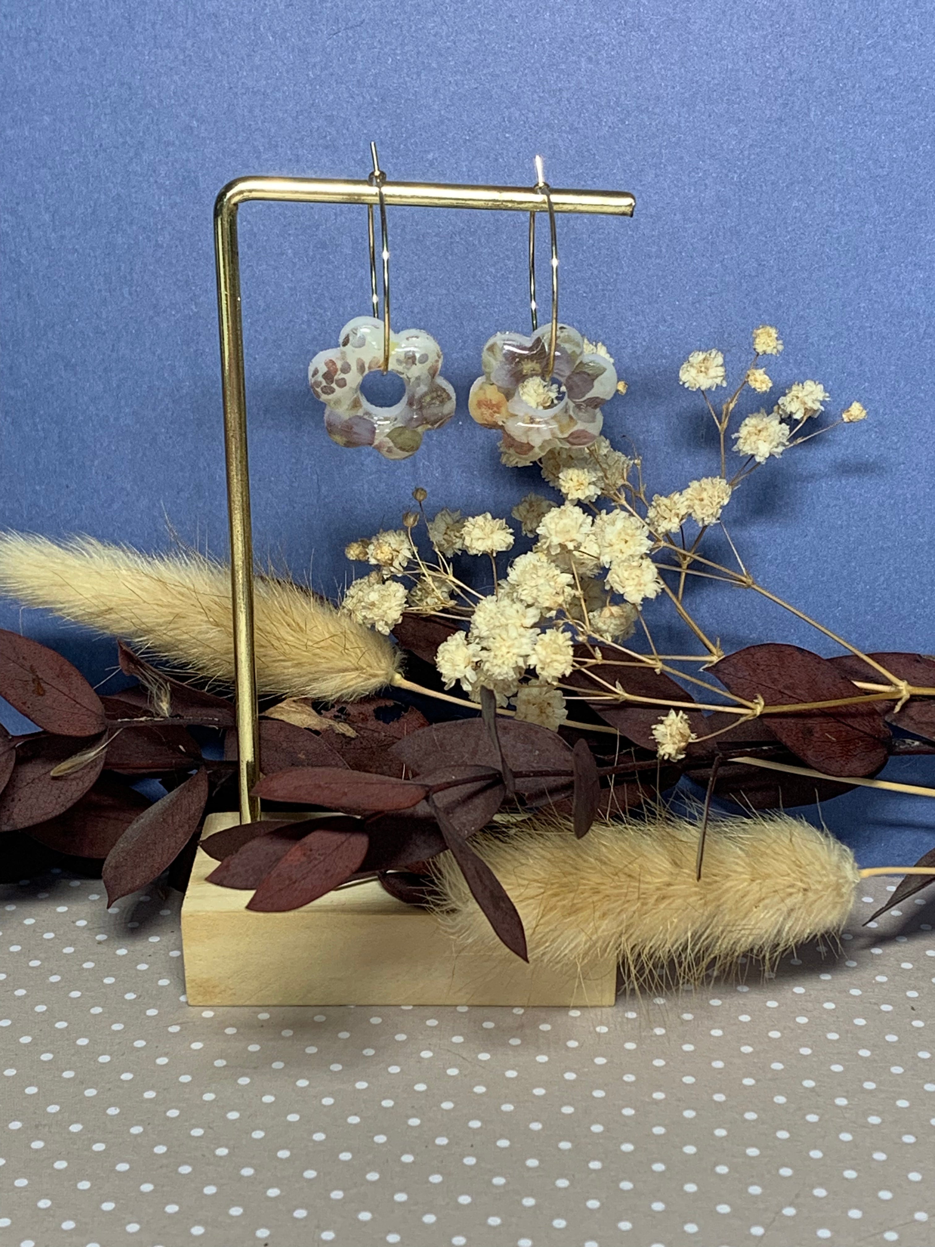 Bouquet d'Octobre - Créoles fines Pâquerette